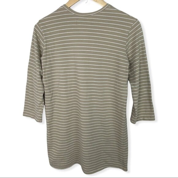 Reformation Striped Mini Dress Sami Tan Womens Size XS 3/4 Sleeves Minimalist‎ - Picture 5 of 13